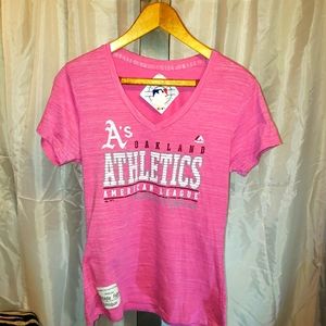 Majestic MLB Oakland As tee sz L